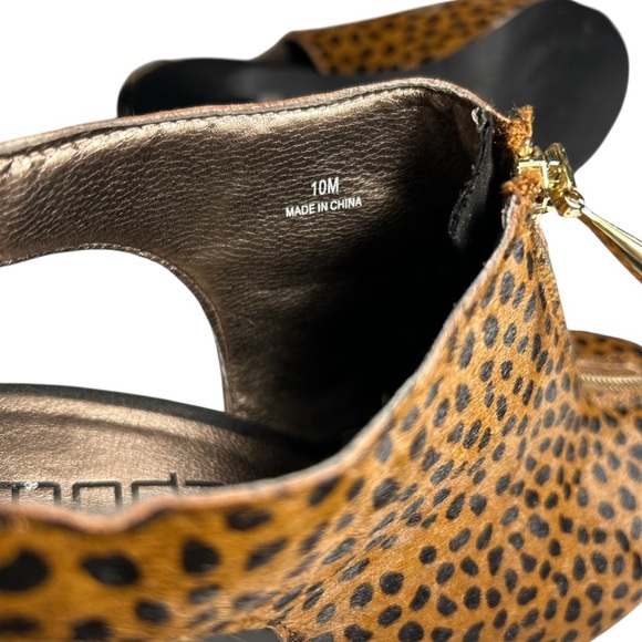 MODA Cheetah Print Peep Toe Heels Sz 10M - Picture 12 of 12